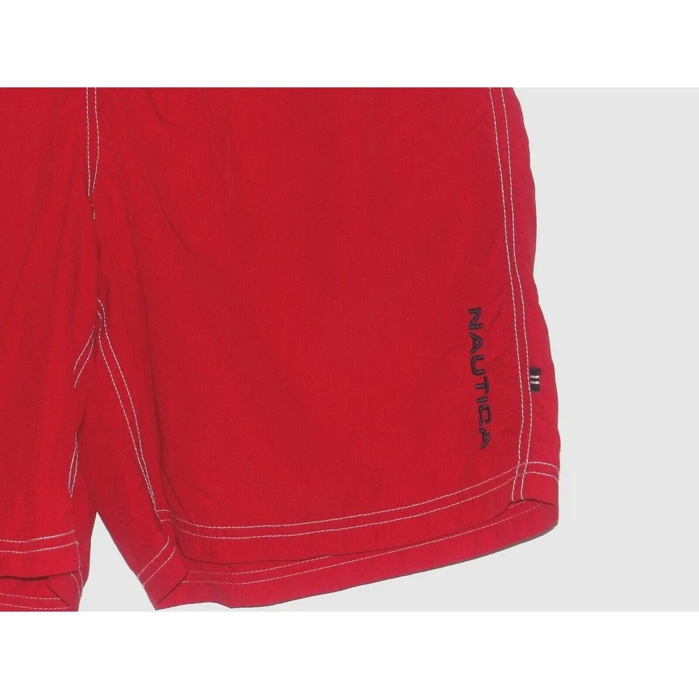 NAUTICA Men's SWIM SHORTS Large RED‎ / Blokecore